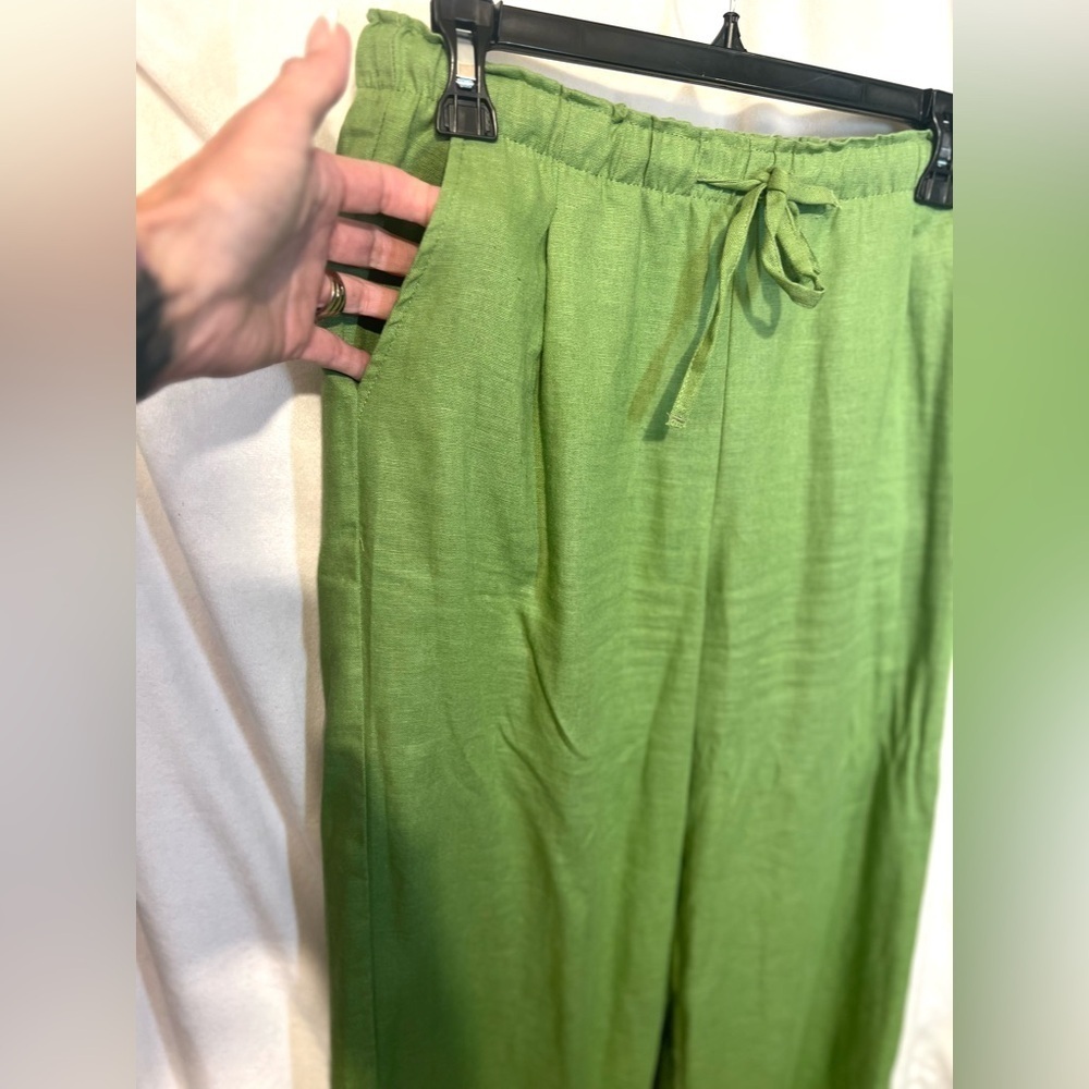 💚💚LOVE TREE GREEN LINEN PANTS-NWOT💚💚 - Picture 10 of 13